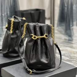 입생로랑 YSL 686310 22FW 여성 생로랑 초크 레더 버킷백