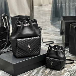 입생로랑 YSL 생로랑  모노그램 램스킨 플랩 백팩 672609