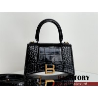 발렌시아가 BALENCIAGA 아워글레스 탑핸들백 스몰 19CM