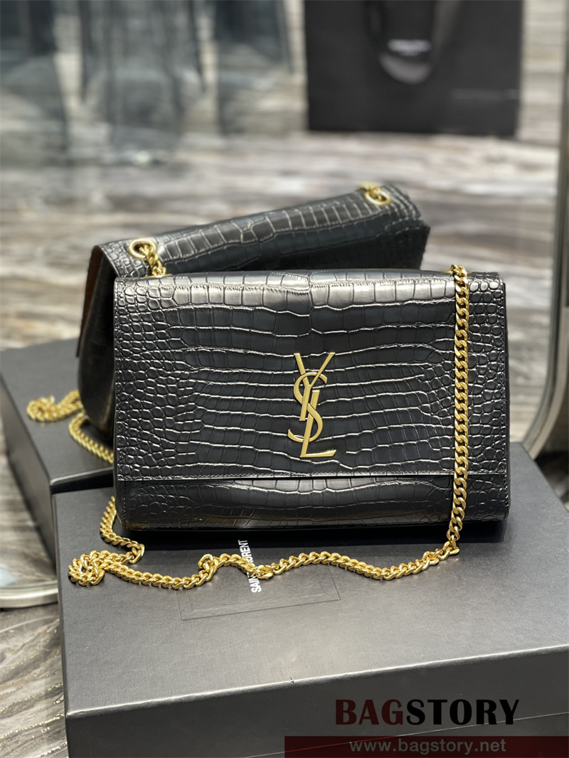 입생로랑 YSL 리버서블 스웨이드 케이트 체인 크로스백 28.5CM