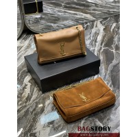 입생로랑 YSL 리버서블 스웨이드 케이트 체인 크로스백 28.5CM
