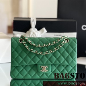 샤넬 CHANEL 클래식백 캐비어 램스킨 금장 은장 25cm