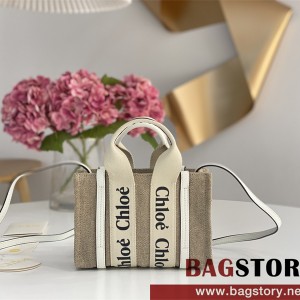 끌로에 Chloe 20cm 우디 스트랩 토트백 미니