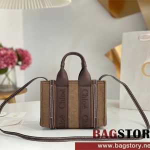 끌로에 Chloe 20cm 우디 스트랩 토트백 미니