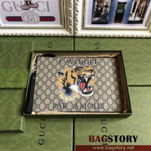 구찌 GUCCI 베스트리에 타이거 프린트 파우치 473904
