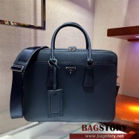 프라다 PRADA 사피아노 레더 브리프 케이스 0366