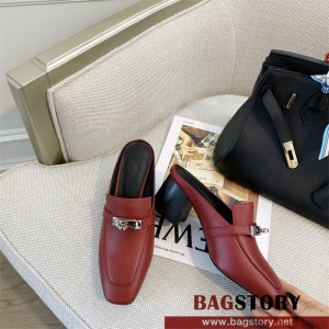 에르메스 HERMES 힐 샌들 슬리퍼