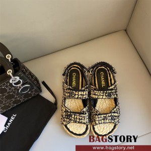 샤넬 CHANEL 힐 샌들 슬리퍼