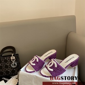 샤넬 CHANEL 힐 샌들 슬리퍼