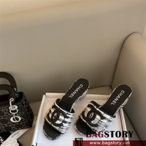 샤넬 CHANEL 힐 샌들 슬리퍼