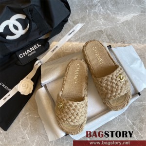샤넬 CHANEL 힐 샌들 슬리퍼