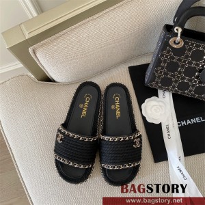 샤넬 CHANEL 힐 샌들 슬리퍼