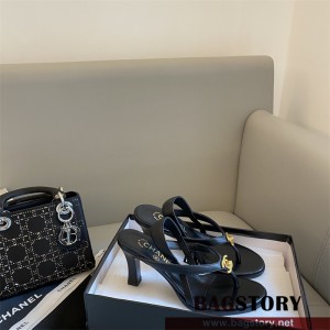 샤넬 CHANEL 힐 샌들 슬리퍼