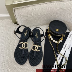 샤넬 CHANEL 힐 샌들 슬리퍼