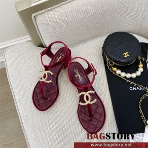 샤넬 CHANEL 힐 샌들 슬리퍼