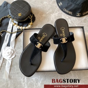 샤넬 CHANEL 힐 샌들 슬리퍼