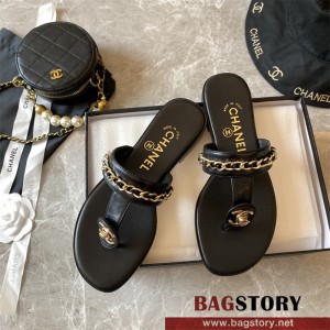 샤넬 CHANEL 힐 샌들 슬리퍼