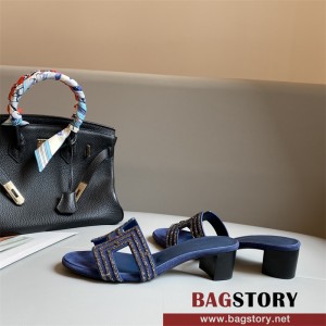 에르메스 HERMES 힐 샌들 슬리퍼