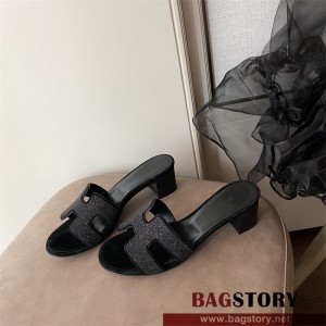 에르메스 HERMES 힐 샌들 슬리퍼