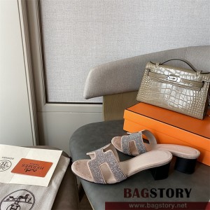 에르메스 HERMES 힐 샌들 슬리퍼