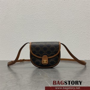 셀린느 CELINE 베사체 미니 트리오페 캔버스 여성 크로스백  196702