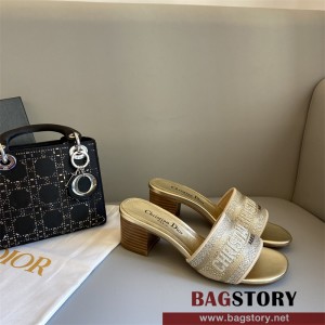 디올 DIOR 힐 샌들 슬리퍼