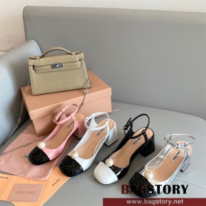 미우미우 MIUMIU 힐 샌들 슬리퍼