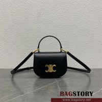 셀린느 CELINE 틴 베사체 트리옴페 샤이니 카프스킨 탑핸들백 101063