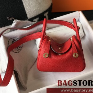 에르메스 HERMES 미니 린디 Mini Lindy Togo가죽 금장 은장