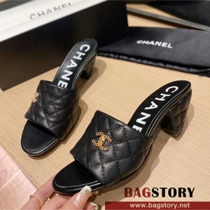 샤넬 CHANEL  힐 샌들 슬리퍼