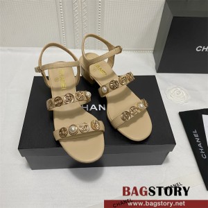 샤넬 CHANEL 힐 샌들 슬리퍼