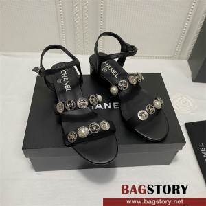 샤넬 CHANEL 힐 샌들 슬리퍼