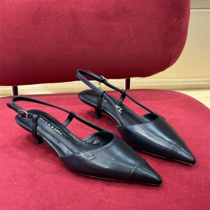 샤넬 CHANEL 힐 샌들 슬리퍼 2.5cm