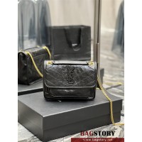 입생로랑 YSL 633151 22CM 니키 크링클 레더 숄더백