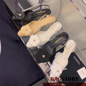 샤넬 CHANEL 힐 샌들 슬리퍼 5cm