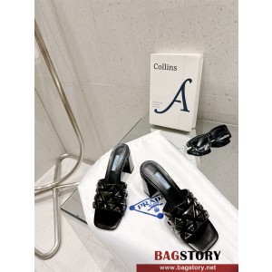 프라다 PRADA 힐 샌들 슬리퍼 여성용 7cm