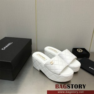 샤넬 CHANEL 힐 샌들 슬리퍼 7.5cm
