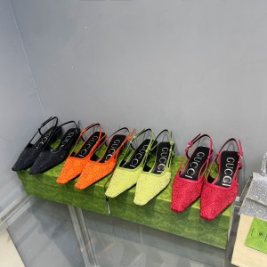 구찌 & 발렌티노 힐 샌들 슬리퍼 3.5cm 7.5cm