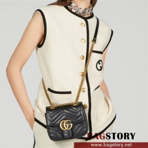 구찌 GUCCI GG 마몬트 마틀라세 미니백 토트백 숄더백 739682