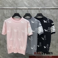 톰브라운 THOM BROWNE 니트 반팔티