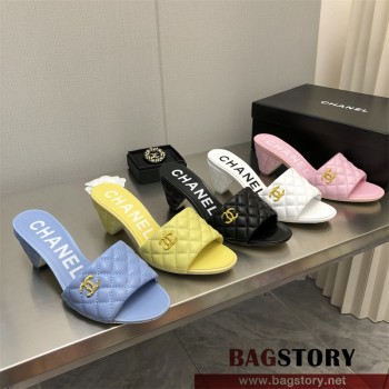 샤넬 CHANEL 힐 샌들 슬리퍼 6CM
