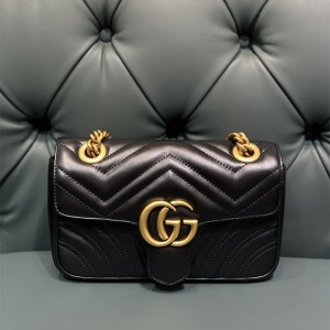 구찌 GUCCI 446744 GG 마몽 숄더백 미니 체인 마틀라세 미니백