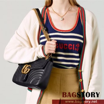 구찌 GUCCI  GG 마몽 미디엄 마틀라세 숄더백 443496