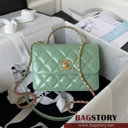 샤넬 CHANEL 핫 신상 23ss 23P 탑핸들 미니 플랩 백 AS3886