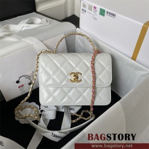 샤넬 CHANEL 핫 신상 23ss 23P 탑핸들 미니 플랩 백 AS3886