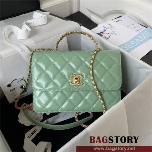 샤넬 CHANEL 핫 신상 23ss 23P 탑핸들 스몰 플랩 백 AS3908  22cm