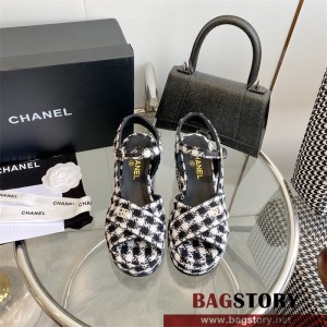 샤넬 CHANEL 힐 샌들 슬리퍼