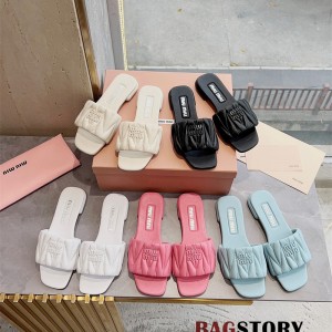 미우미우 MIUMIU 힐 샌들 슬리퍼