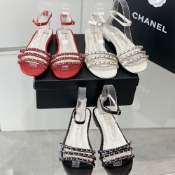 샤넬 CHANEL 힐 샌들 슬리퍼