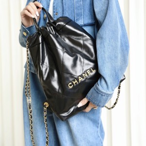 샤넬 CHANEL 22BAG 퀼팅 카프스킨 22백팩 AS3313 스몰